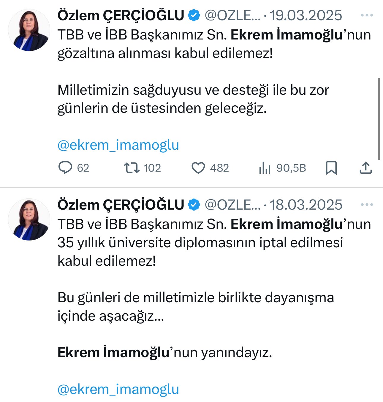 Özlem Çerçioğlu X 2