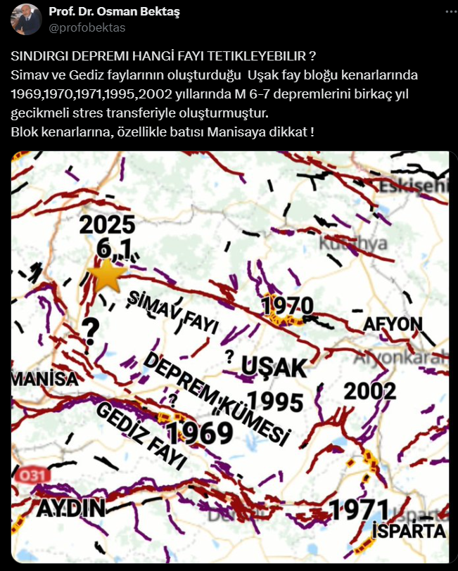 Prof. Dr. Osman Bektaş Deprem Açıklama
