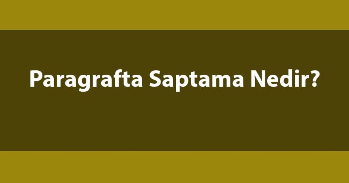 Saptama Nedir 3