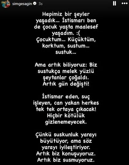 Simge Sagın Açıklama