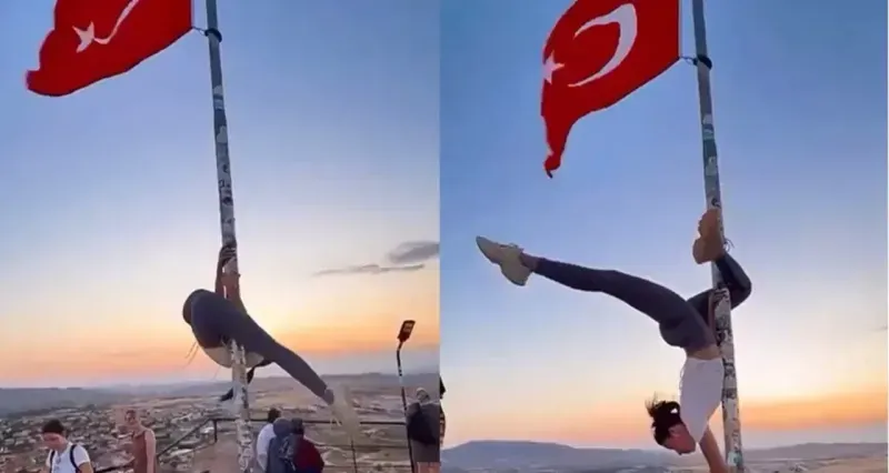 Türk Bayrağı Direğinde Dans Eden Şahsa Soruşturma2