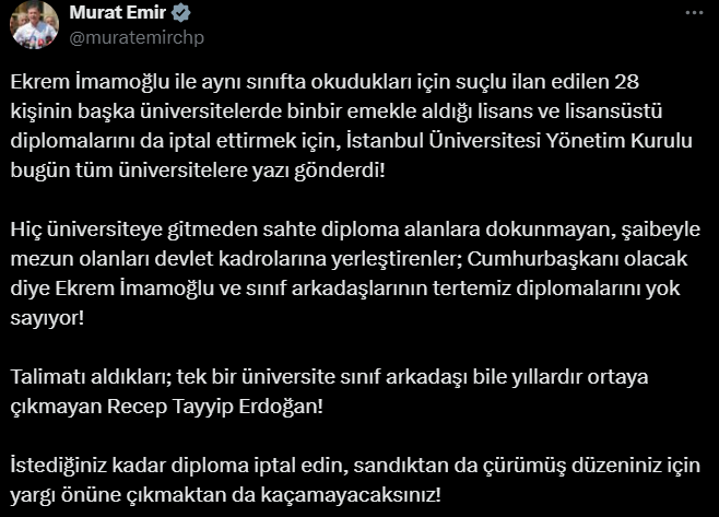 Yöksi̇s Kayıtları Silindi İmamoğlu Ve 28 Kişinin Diploması Yok Sayıldı1