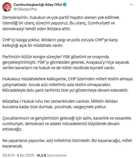 Açıklama Imamoğlu