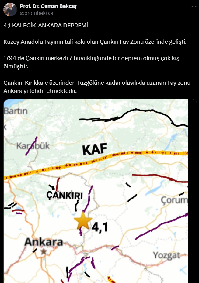 Ankara Depremi Sonrası Uzman Isimden Kritik 7 Büyüklüğü Uyarısı!