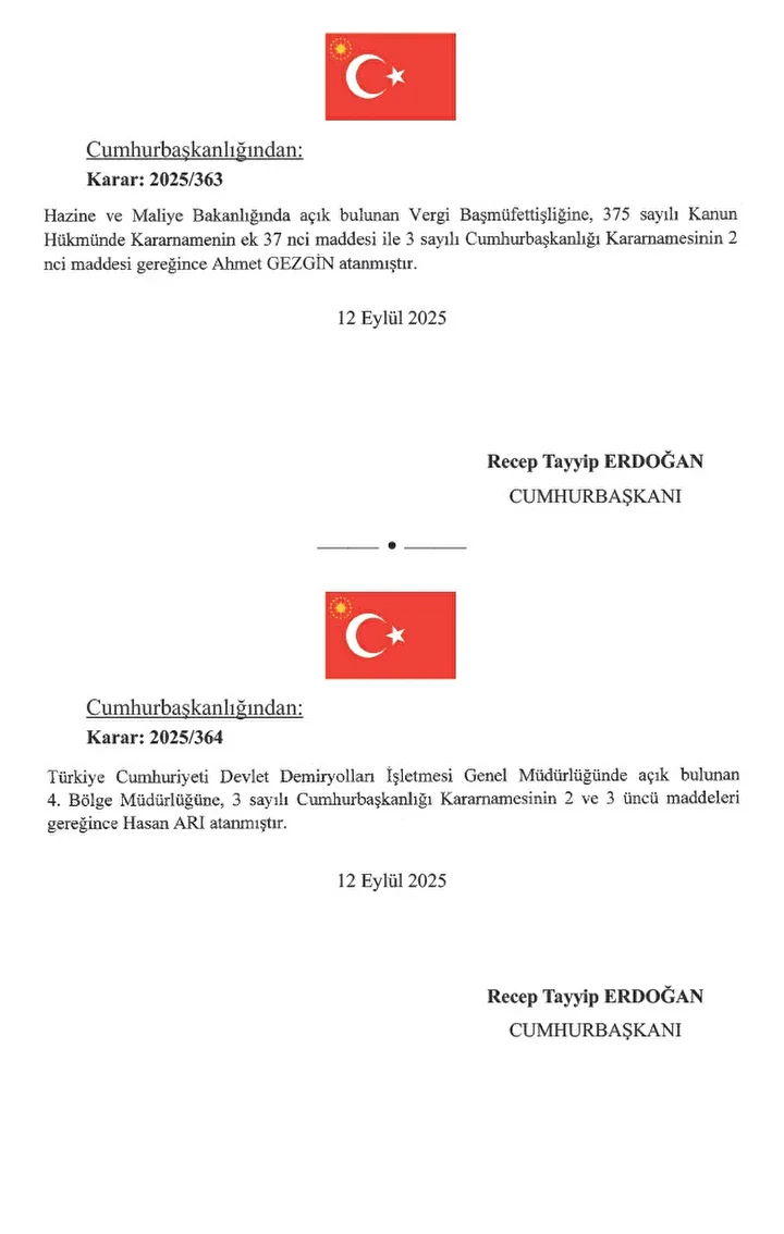Atama Kararları Resmi Gazete’de Hangi Kurumlarda Değişiklik Oldu3