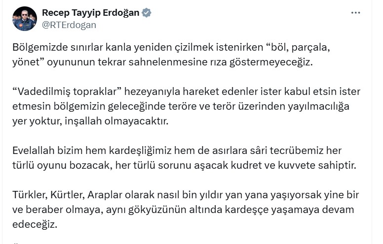 Erdoğan Açiklama