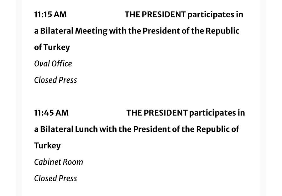 Erdoğan Ve Trump Görüşmesi Son Anda Basına Kapatıldı