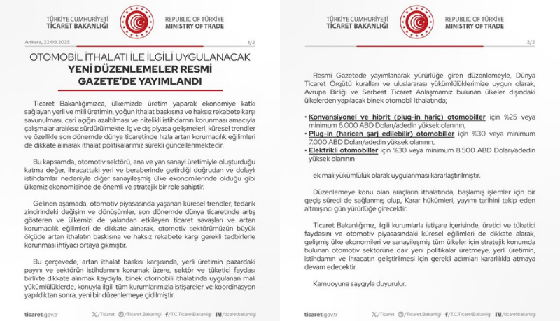 İthal Otomobile Yeni Vergi! Yüzde 30’A Varan Ek Yükümlülük Geliyor3