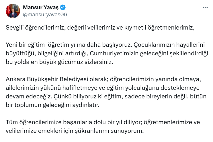 Mansur Eğitim Mesajı