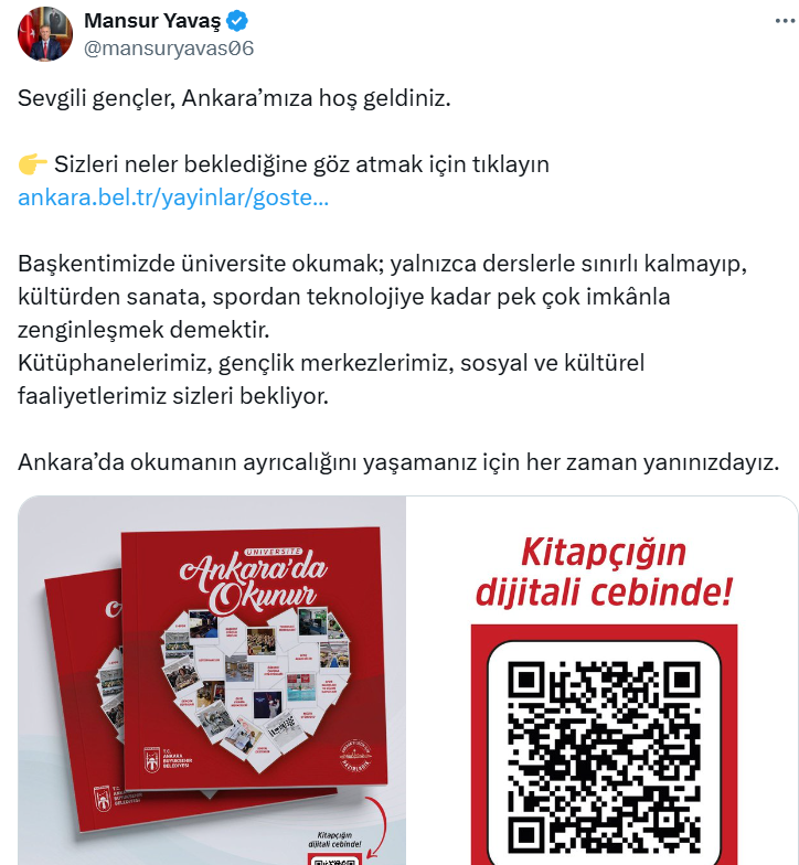 Mansur Yavaş Ankara Üniversite