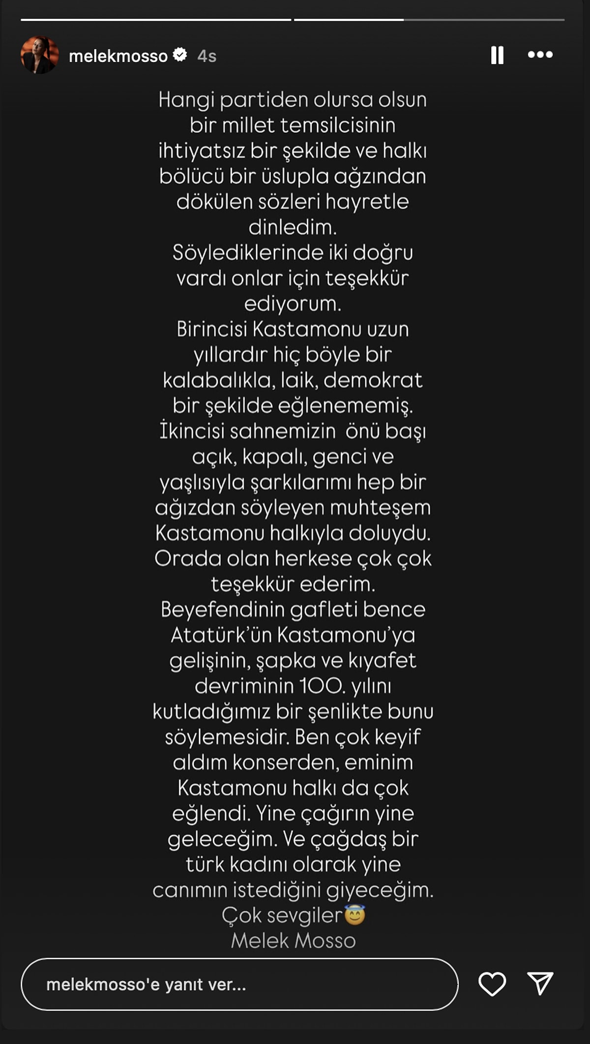Melek Mosso Açıklama
