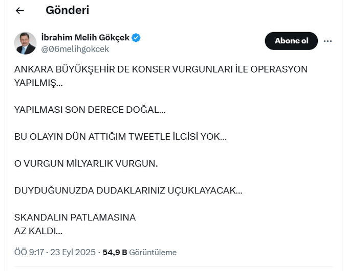 Melih Gökçek X