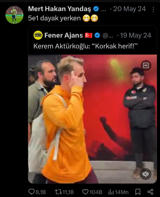 Mert Hakan Yandaş Kerem Aktürkoğlu Paylaşım