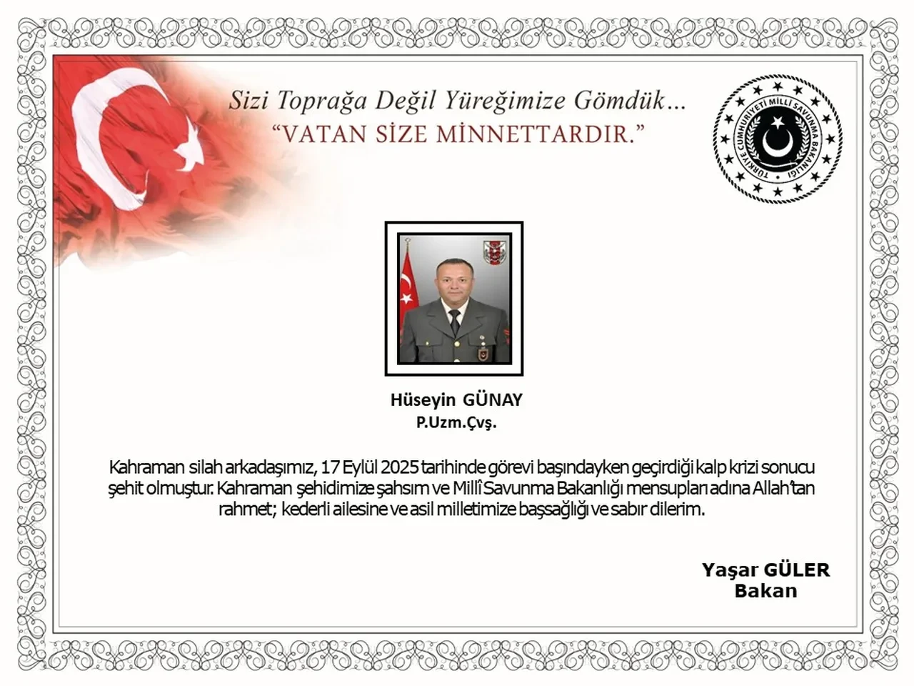 Msb Görev Başında Kalp Krizi Geçiren Askerimiz Şehit Düştü2