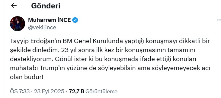 Muharrem İnce Erdoğan