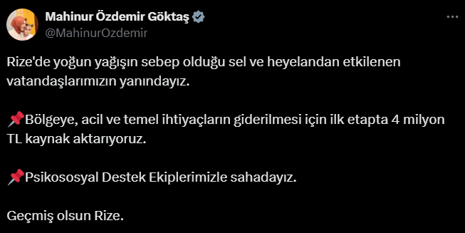Rize’yi Vuran Sağanak Sonrası Acil Destek! Bakanlıktan 4 Milyonluk Kaynak4