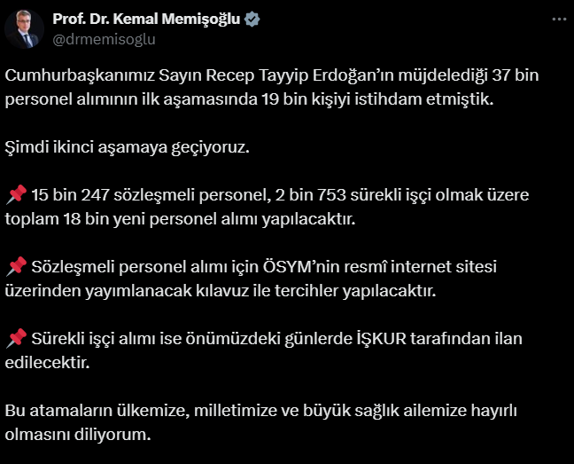 Sağlıkta Dev Alım 18 Bin Yeni Personel Için Başvurular Açılıyor