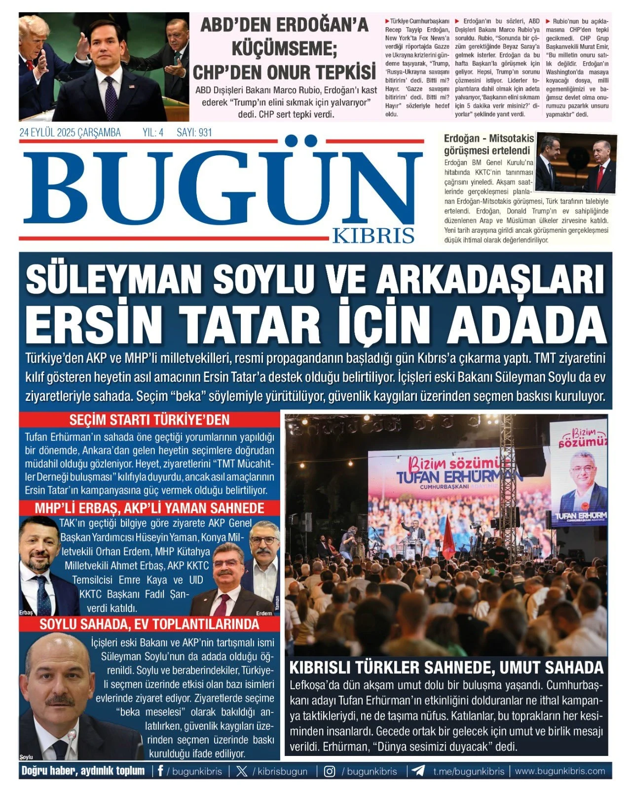 Süleyman Soylu Kıbrısta