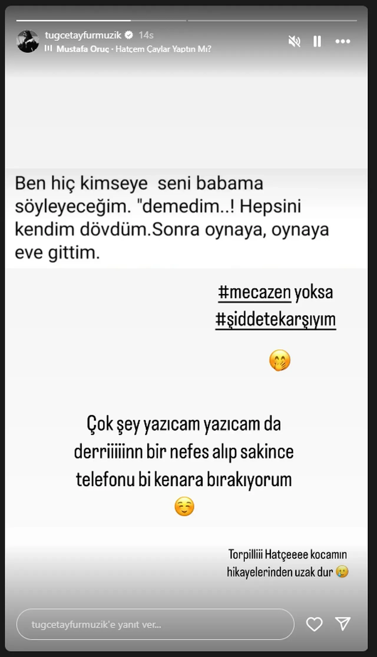Tuğçe Tayfur Instagram Açıklama