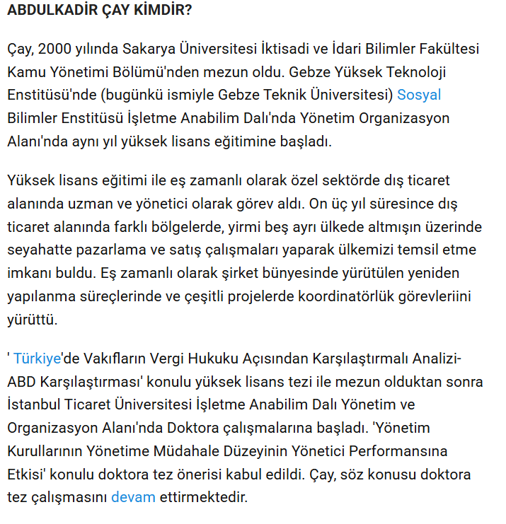 Abdulkadir Çay Kimdir