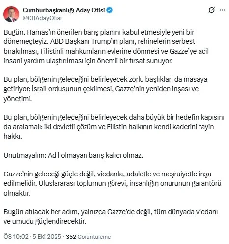Ekrem Imamoğlu Gazze Açıklaması