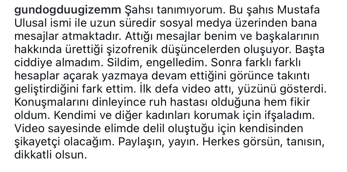 Ifşa Mesaj Açıklaması