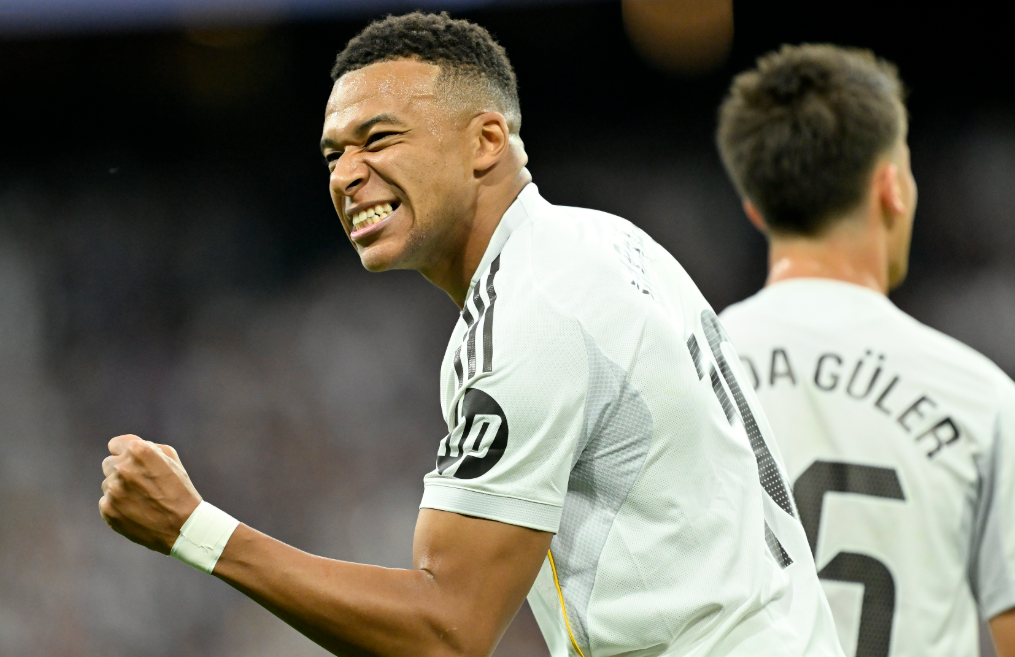 Real Madrid’in Fransız yıldızı Kylian Mbappe, attığı gol sonrası büyük sevinç yaşadı.