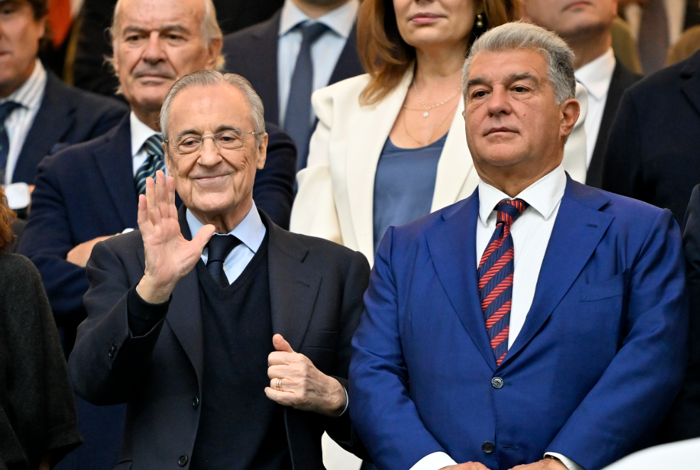 El Clasico’yu Real Madrid Başkanı Florentino Perez ve Barcelona Başkanı Joan Laporta birlikte izledi.
