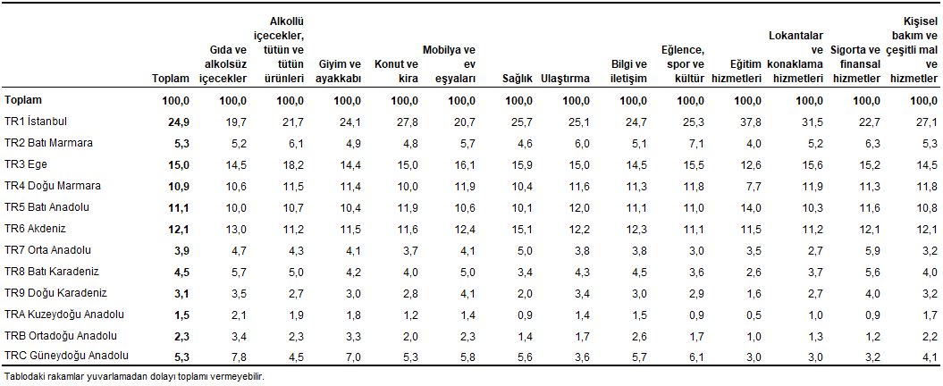 Tüik Harcama Türleri