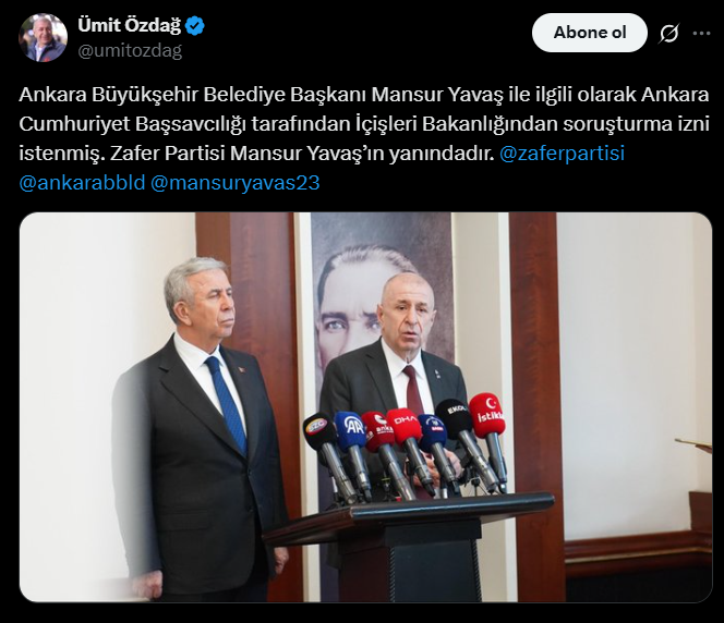 Ümit Özdağ’dan Destek Ziyareti “Mansur Yavaş Yalnız Değildir” 1