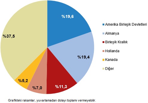 Yükseköğretim Mezunlarının Göç Ettikleri Ülke Dağılımı, 2024