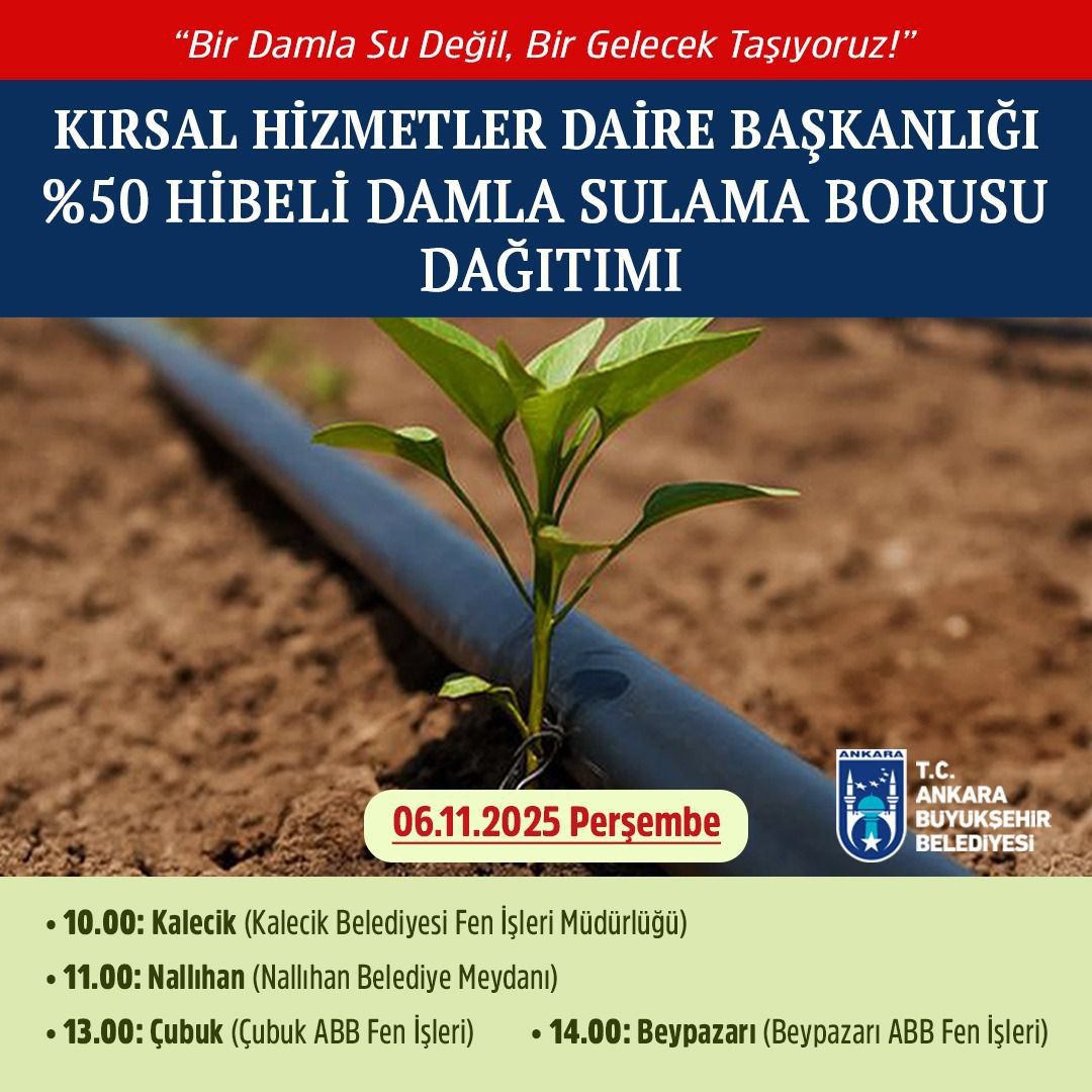 Ankara Çiftçisine Büyük Destek Yüzde 50 Hibeli Damla Sulama Başlıyor2