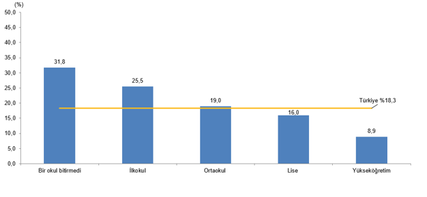 Eğitim Seviyesine Göre Şiddet