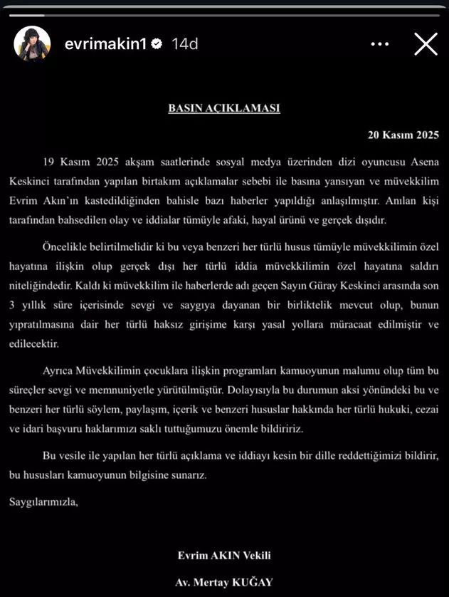 Evrim Akın Basın Açıklaması