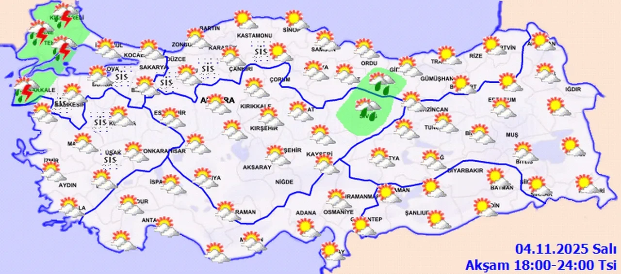 Soğuk Hava Geliyor! Meteorolojiden 20 Il Için Sağanak Ve Sis Uyarısı