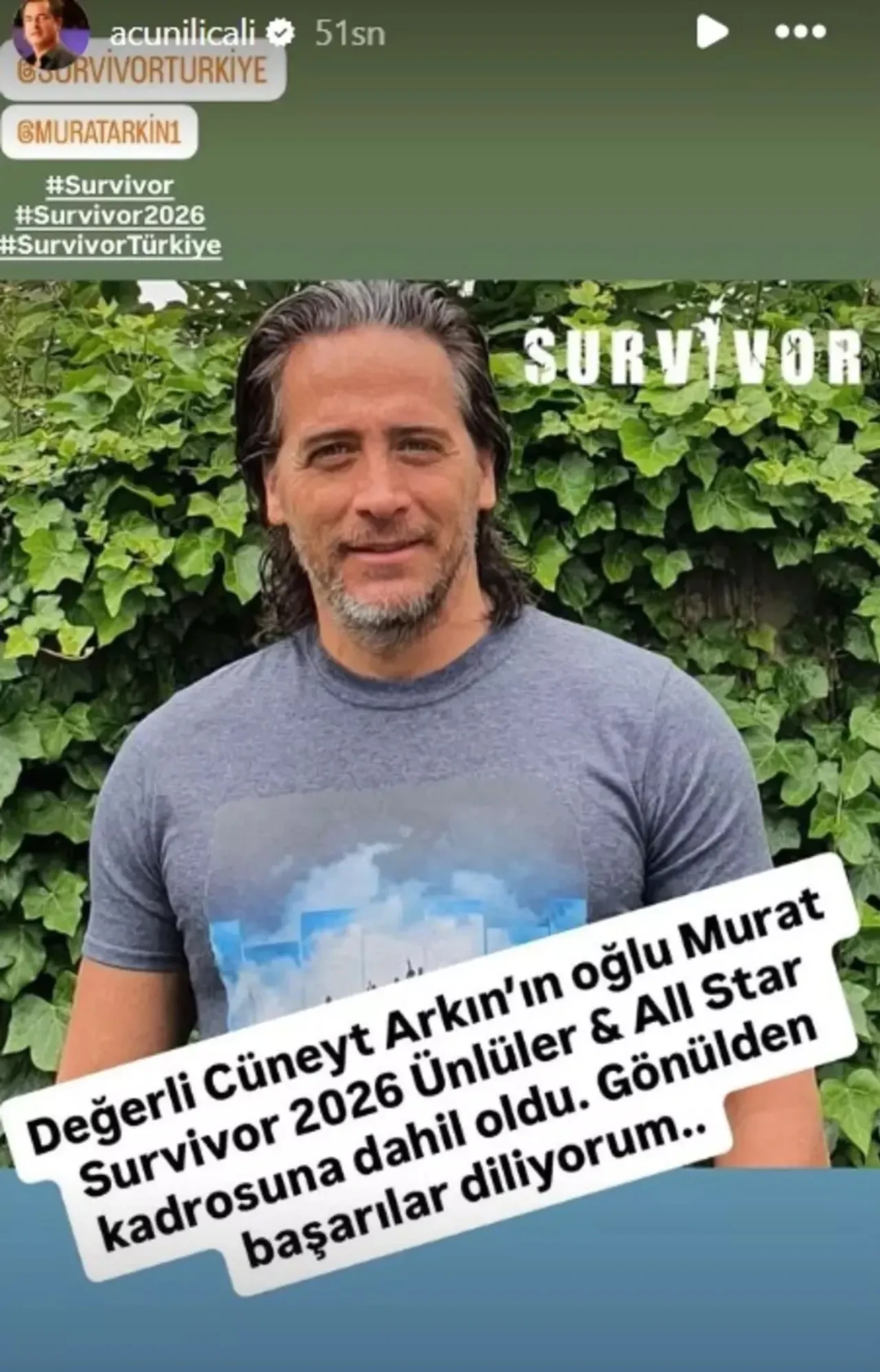 Survivor 2026 Kadrosunda Cüneyt Arkın’ın Oğlu Murat Arkın Dahil Oldu2