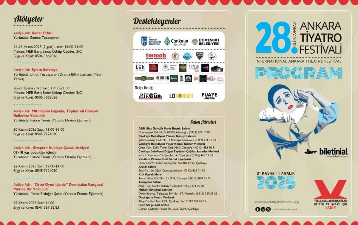 Tiyatroseverlere Müjde 28. Uluslararası Ankara Tiyatro Festivali Başlıyor