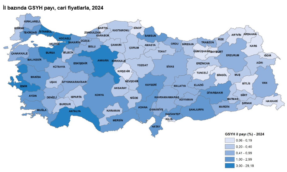 1.Türkiye’nin Ekonomik Nabzı Hangi Iller Büyüdü, Hangileri Geriledi