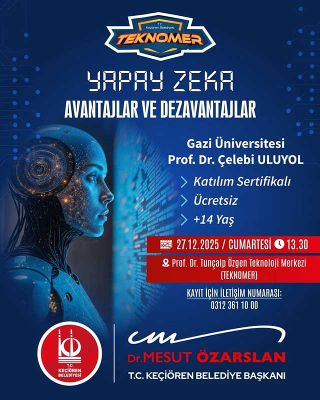 Ankara’da Ücretsiz Yapay Zeka Eğitimi! İşte Başvuru Detayları