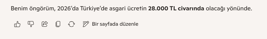 Copilot Asgari Ücret