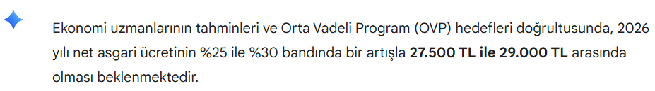 Gemini Asgari Ücret