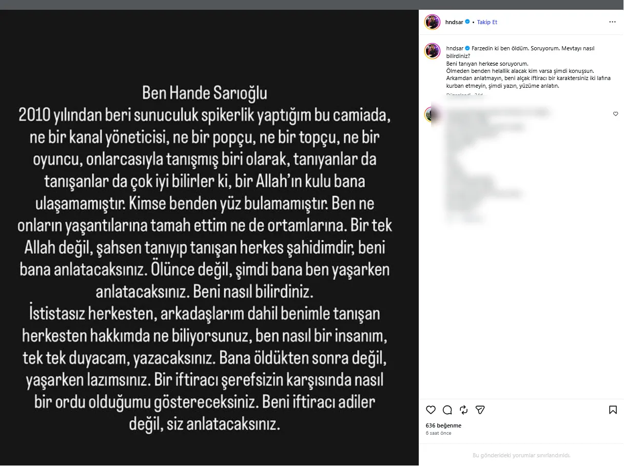 Hande Sarıoğlu’ndan Mehmet Akif Ersoy’a Zehir Zemberek Çıkış