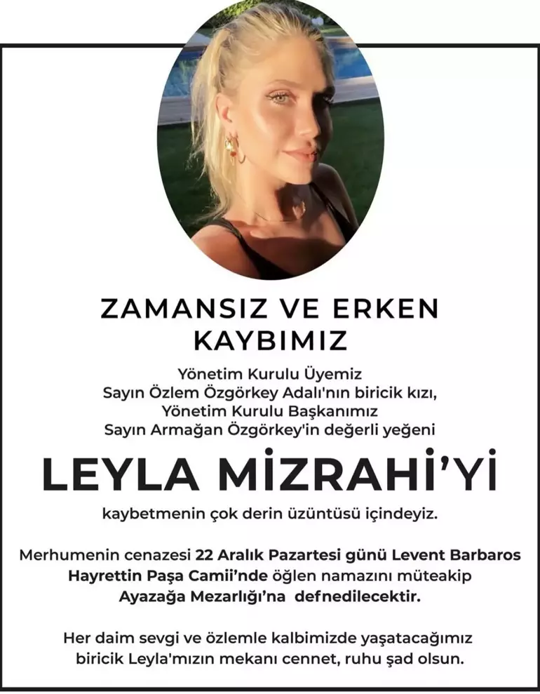 Leyla Mizrahi Vefat Etti