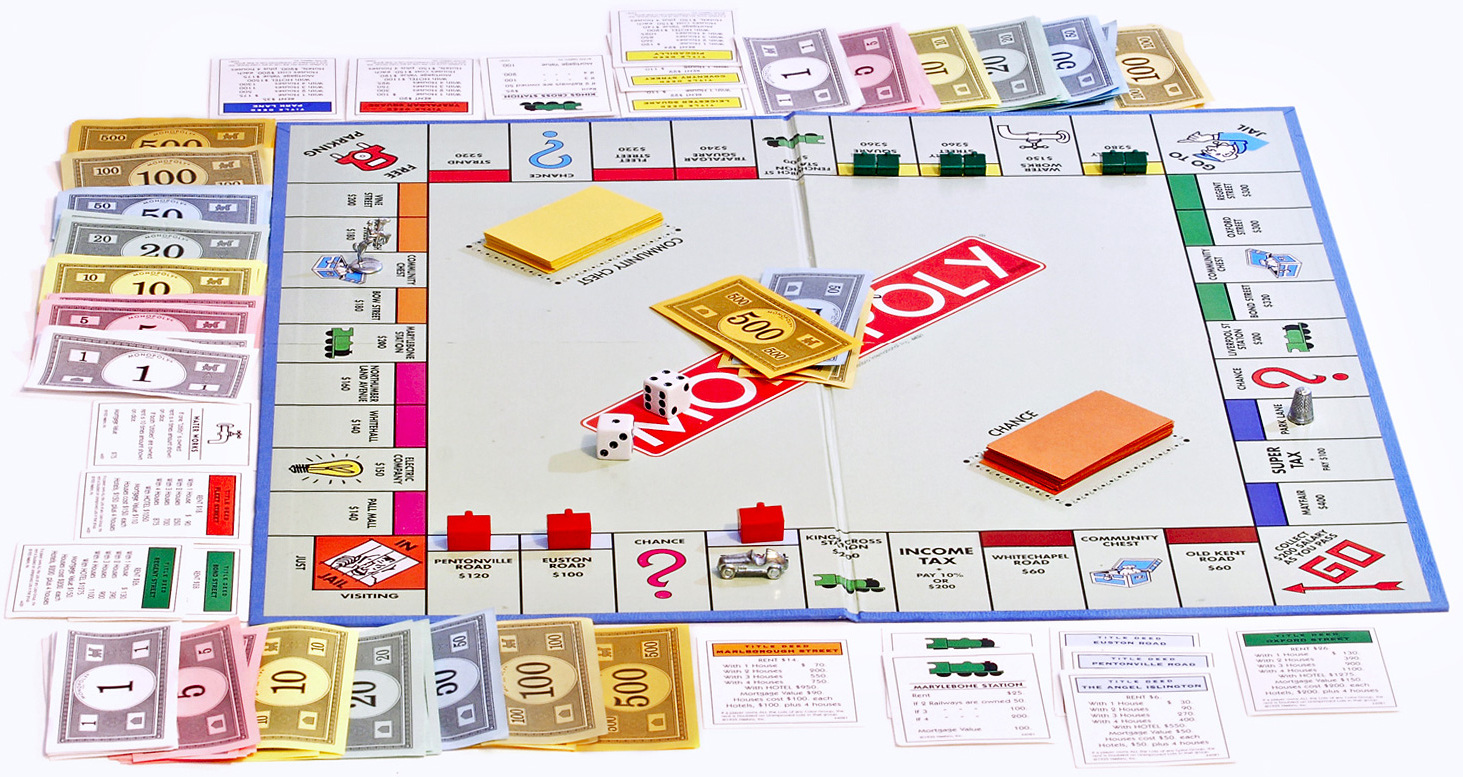 Monopoly Board On White Bg