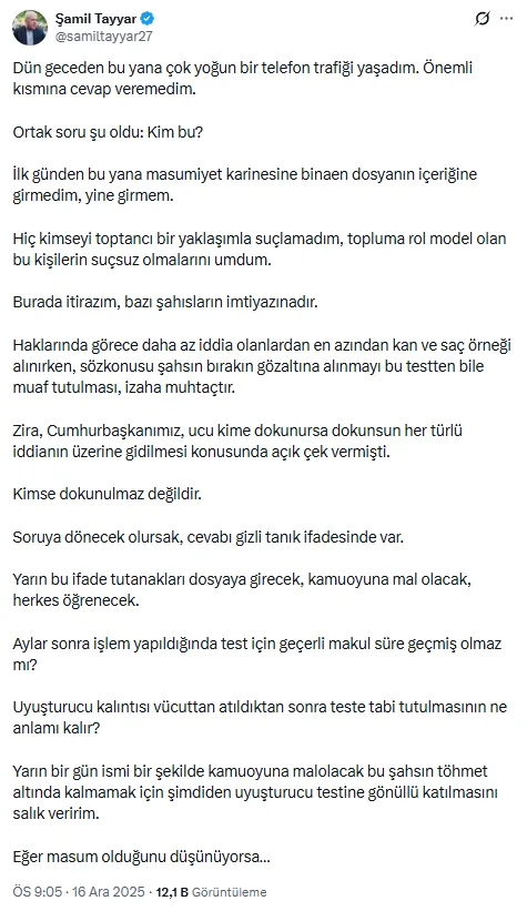 Şamil Tayyar Açıklama-1