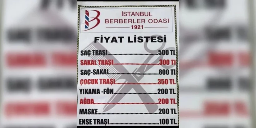 2026 Tarifesi Belli Oldu Berber Fiyatlarına Zam Geldi2
