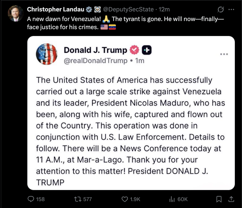 Abd Dışişleri Bakan Yardımcısı ‘Maduro Işlediği Suçlardan Dolayı Adalet Karşısına Çıkacak’1