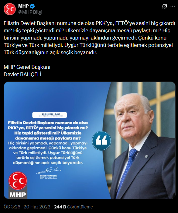 Aliyev’in Açıklamalarının Ardından Bahçeli’nin ‘Filistin’ Çıkışı Gündeme Geldi1
