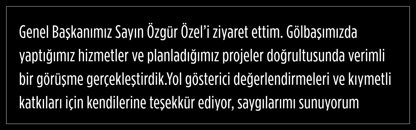 Gölbaşı Belediye Başkanı