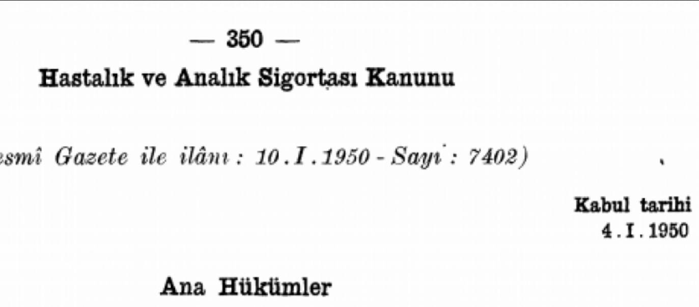 Hastalık Ve Analık Sigortası Kanunu